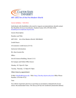 ART 2301-‐Art of the Pre-‐Modern World