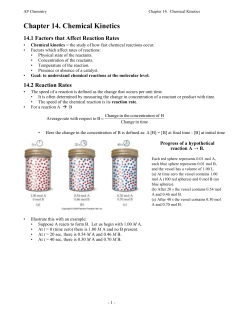 Chapter 14. Chemical Kinetics