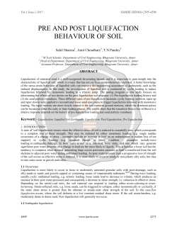 pre and post liquefaction behaviour of soil