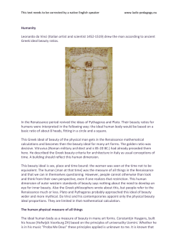 Humanity Leonardo da Vinci (Italian artist and scientist 1452