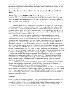 Geochemical characteristics of cadmium-rich soils of the