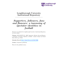 Supporters, followers, fans and aneurs