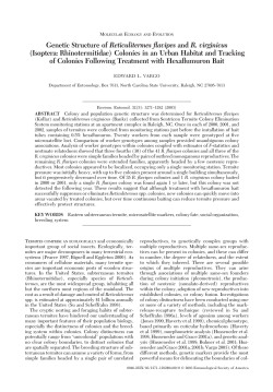 Genetic Structure of Reticulitermes flavipes and R. virginicus