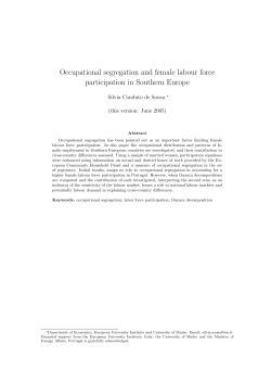 Occupational segregation and female labour