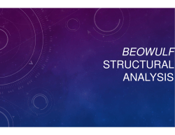 BEOWULF STRUCTURAL ANALYSIS
