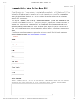 Preview of &ldquo;Lemonade Gallery Intent To Show Form 2013&rdquo;