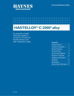 Hastelloy C-2000 Alloy