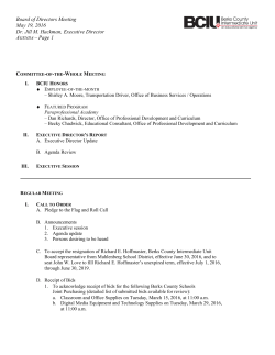 Agenda - Berks County Intermediate Unit