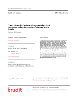 Privacy, Corrective Justice, and Incrementalism: Legal