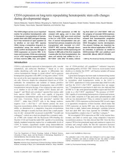 CD34 expression on long-term repopulating