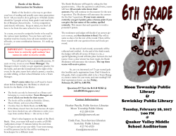 6th Grade Titles - Moon Township Public Library