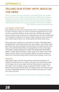 Telling Our Story with Jesus As the Hero