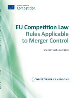 EU Competition Law Rules Applicable to Merger Control