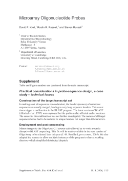 Microarray Oligonucleotide Probes