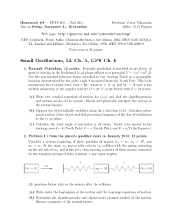 Small Oscillations, LL Ch. 5, GPS Ch. 6