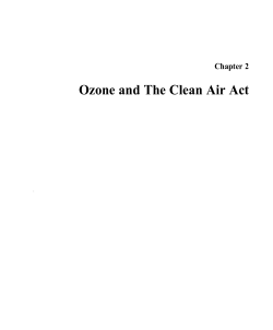 Ozone and The Clean Air Act