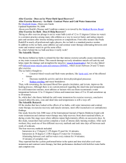 Ice Baths: Are they helpful?