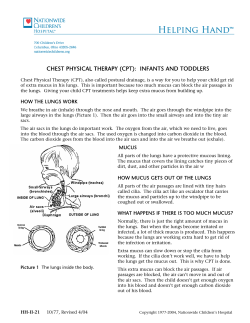 CHEST PHYSICAL THERAPY (CPT): INFANTS AND TODDLERS