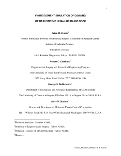 FINITE ELEMENT SIMULATION OF COOLING OF