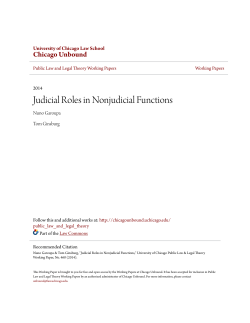 Judicial Roles in Nonjudicial Functions