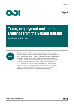 Trade, employment and conflict: Evidence from the Second Intifada
