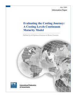 A Costing Levels Continuum Maturity Model