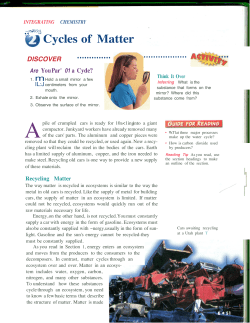 Cycles of Matter - Warren County Schools