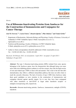 Use of Ribosome-Inactivating Proteins from Sambucus for the