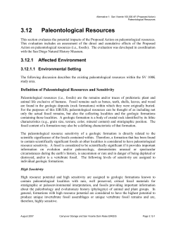 3.12 Paleontological Resources - San Diego County Water Authority