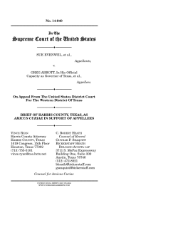 Brief amicus curiae of Harris County, Texas filed.