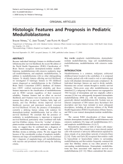 Histologic Features and Prognosis in Pediatric Medulloblastoma