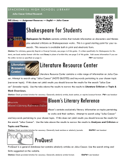 Shakespeare for Students Literature Resource Center