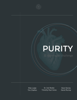 Purity: A 31 Day Prayer Challenge
