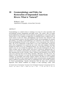 Geomorphology and Policy for Restoration of Impounded American
