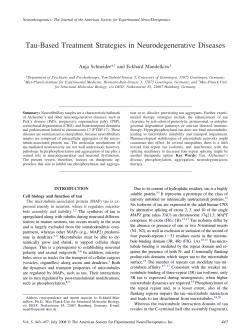 Tau-Based Treatment Strategies in Neurodegenerative Diseases