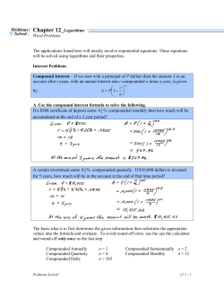 Chapter 12 Logarithms