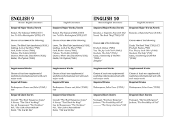 ENGLISH 9 ENGLISH 10
