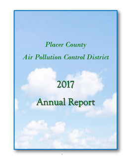 2017 Annual Report - Placer County Air Pollution Control District