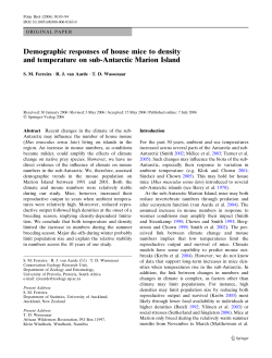 Demographic responses of house mice to density and temperature