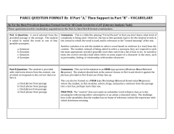 PARCC QUESTION FORMAT Ib