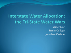 Interstate Water Allocation: the Tri