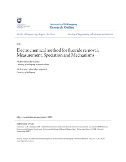 Electrochemical method for fluoride removal