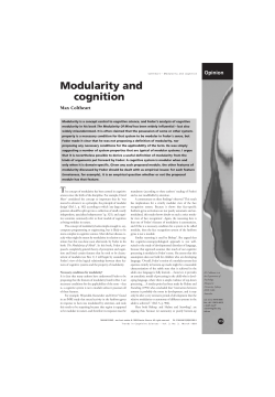 Modularity and cognition