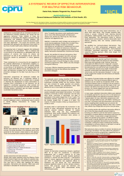 A SYSTEMATIC REVIEW OF EFFECTIVE INTERVENTIONS FOR