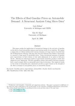 The Effects of Real Gasoline Prices on Automobile Demand: A