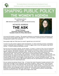 shaping public policy - Canadian Centre for Policy Alternatives