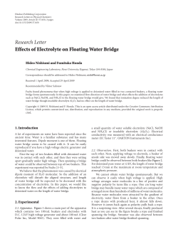 Effects of Electrolyte on Floating Water Bridge