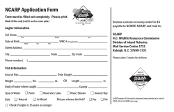 NCARP Application Form - North Carolina Wildlife Resources