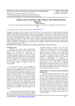 Scholars Journal of Economics, Business and