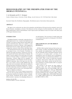 biogeography of the freshwater fish of the iberian peninsula